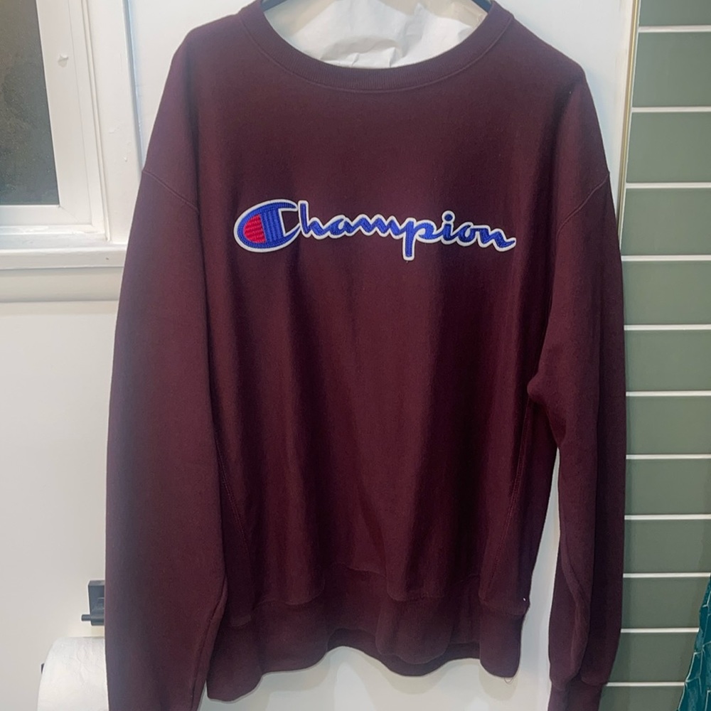 Champion SLIGHTLY used Burgundy Large size.